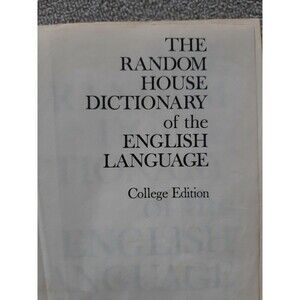 The Random House Dictionary of the English Language College Edition 1968 *stains